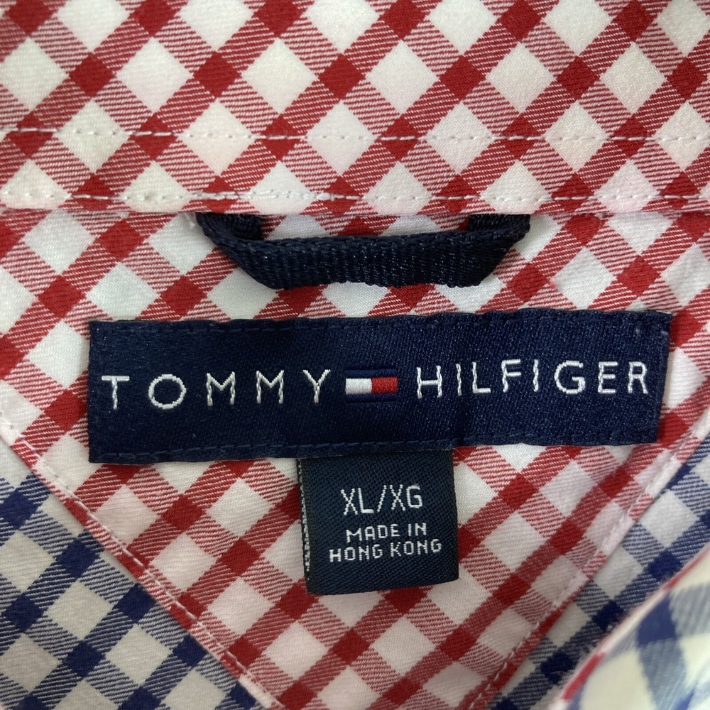 Vintage Tommy Hilfiger Shirt Men XL Blue Button Down Flip Cuff Long Sleeve - Picture 10 of 16